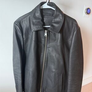 Men's Classic Black Leather Jacket